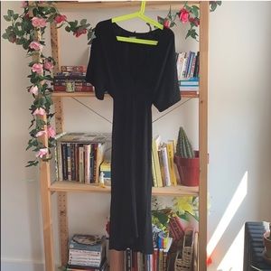 Reformation black midi dress